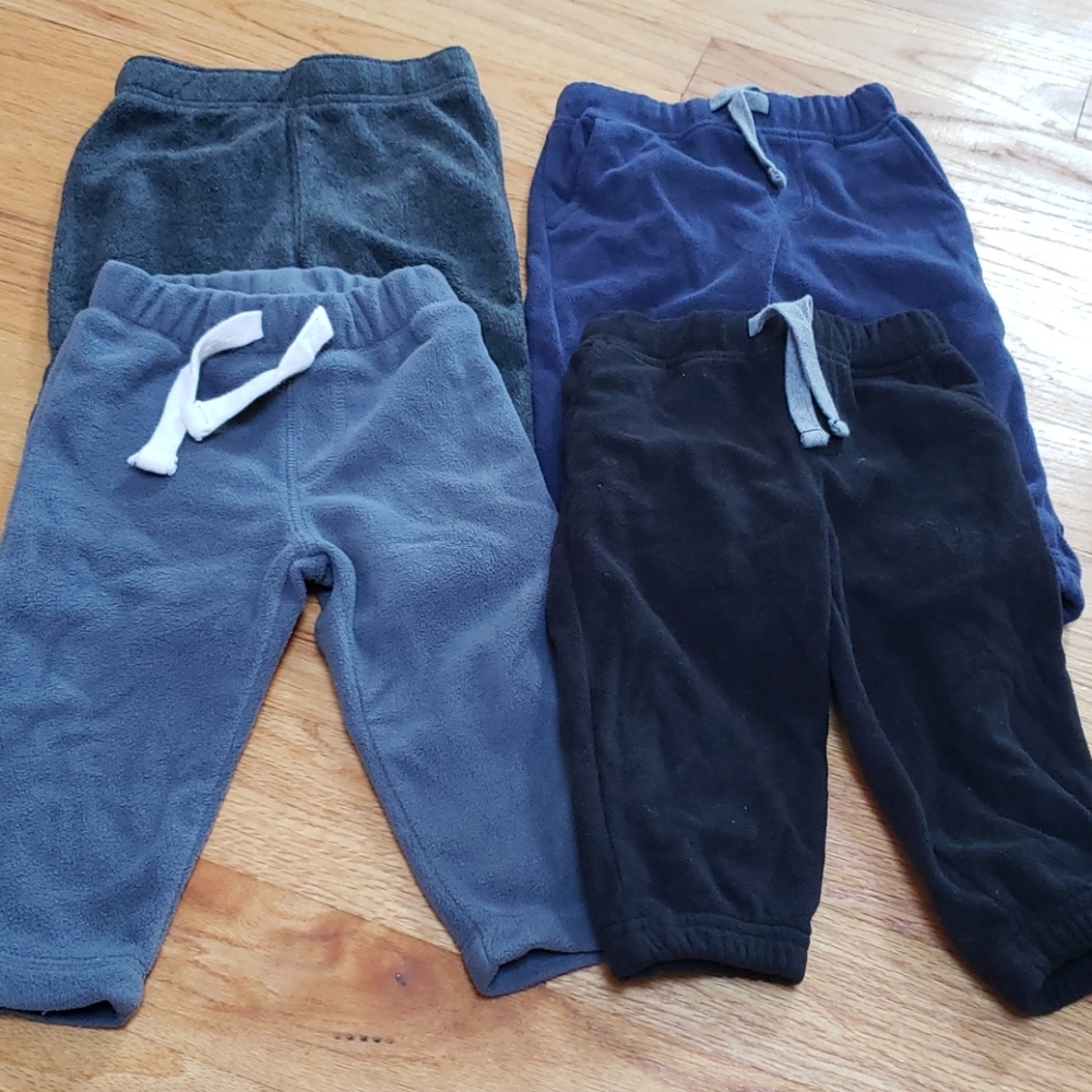 (4) Boy's Size 12Mo Fleece Pants